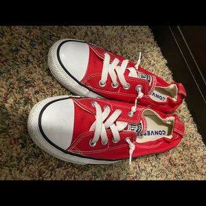 Converse Shoreline Red Slip Ons
